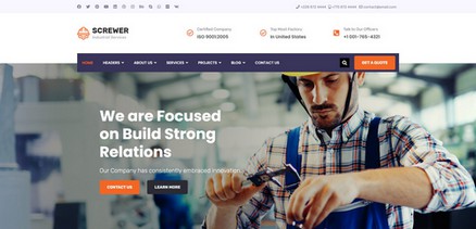 Screwer - Factory and Industrial Business Joomla Template