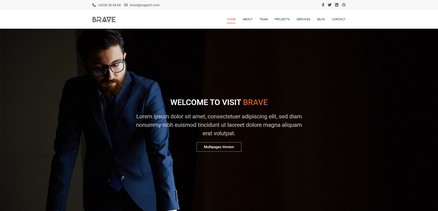 Brave - Portfolio, Agency, Landing Page Joomla Template