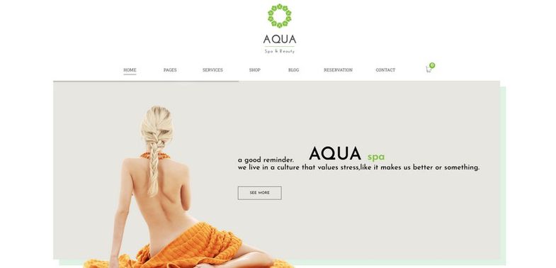 Aqua - Spa and Beauty Joomla VirtueMart 4 Template