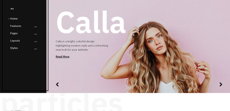 Calla - Template Joomla pour les portfolios, les sites personnels