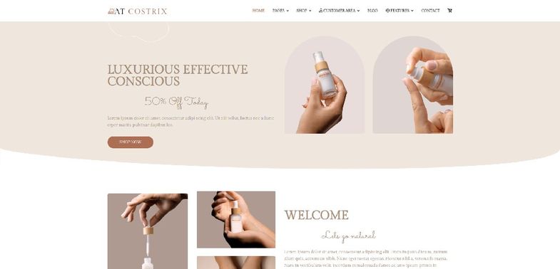 Costrix - HikaShop Cosmetic Store Joomla 4 Template