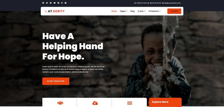 Dority - Responsive Non-profit Organization Joomla Template