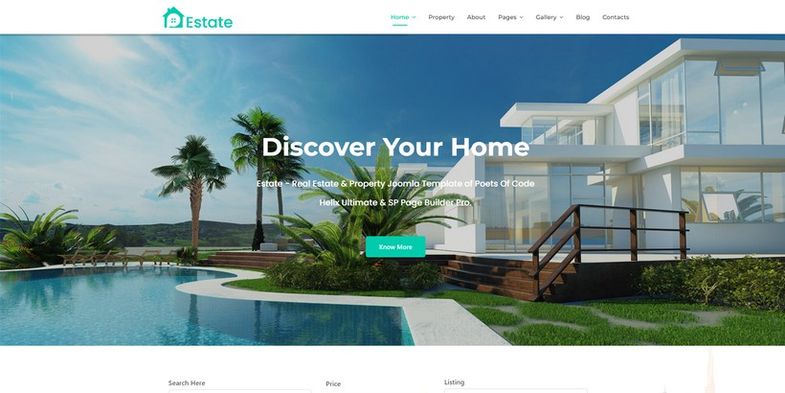Estate - Template Joomla pour l'immobilier et la promotion immobilière