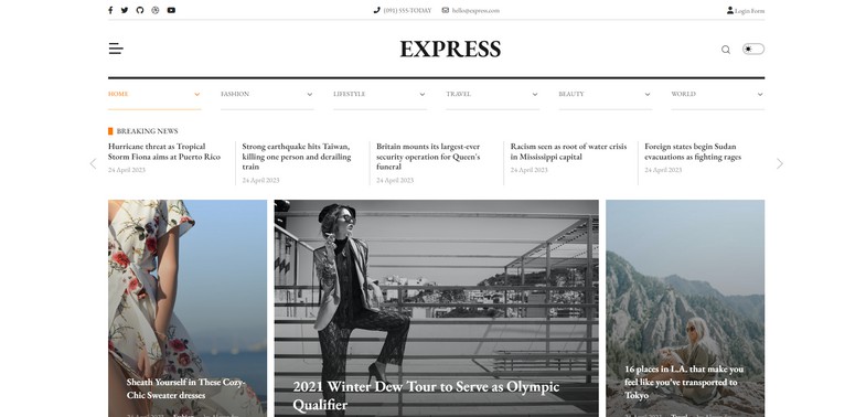 Express - Newspaper & News Joomla 4 Template