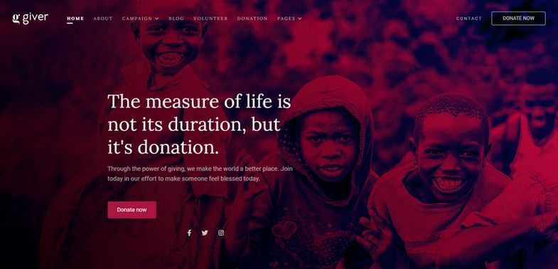 Giver - Donation & Non-profit Charity Website Template for Joomla