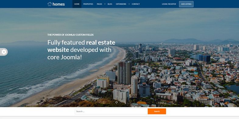 Homes - Template Joomla pour site Web d'agence immobilière