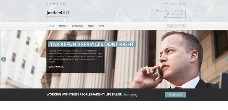 Justice - Professional Joomla 4 Template for Lawyers and Laws Firms