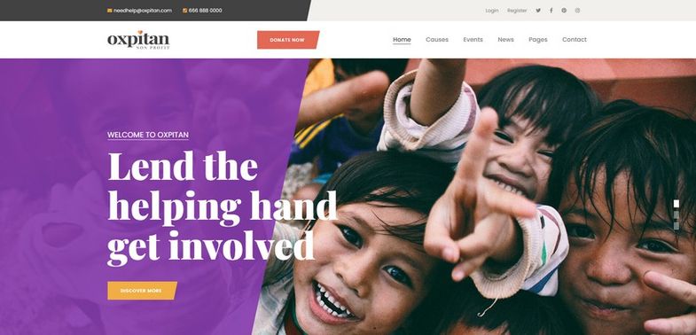 Oxpitan - Nonprofit Charity and Fundraising Joomla Template