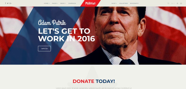 Politist - Responsive Joomla 4 Template for Politicians/Election Campaigns