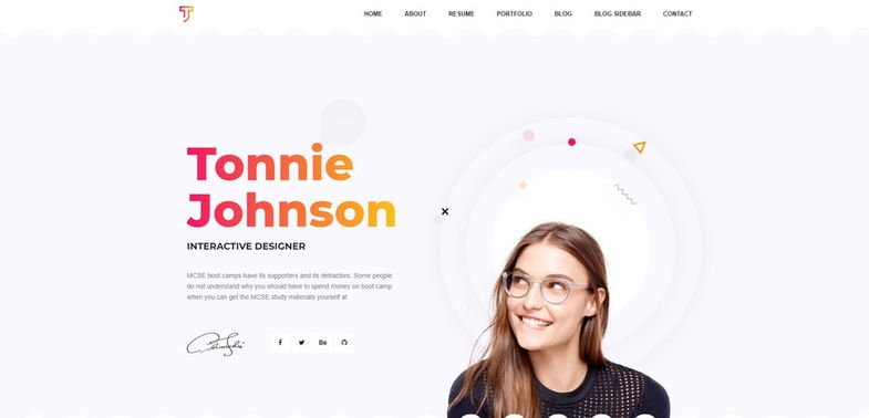 Sciome - Creative Resume & Portfolio Joomla Template