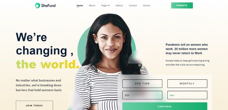 SheFund - Joomla Template for Women NGOs and Charity Firms