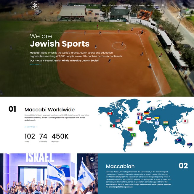 maccabi.org header homepage - only made with joomla