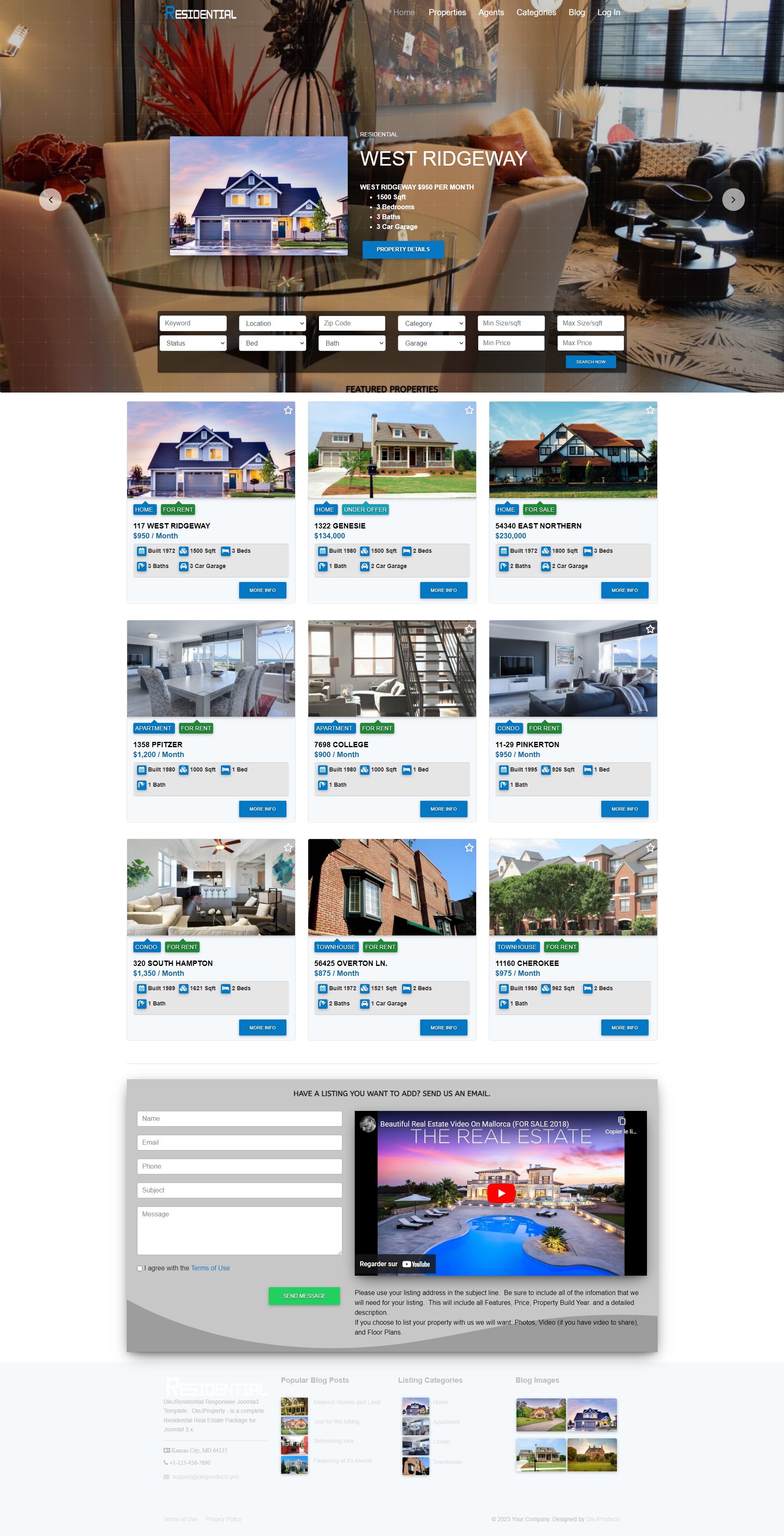 Residential - Commercial Real Estate Joomla 4 Template
