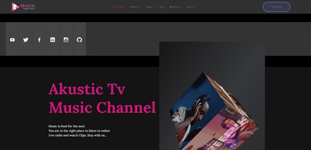 Akustic - Online Music Radio and Mp3 Download Joomla Template