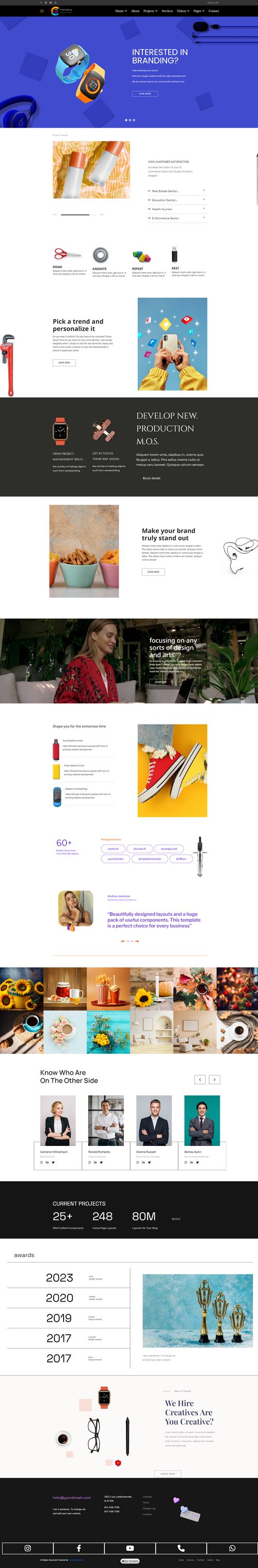 Colibric - Brand Portfolio and Marketing Creative Agency Joomla Template