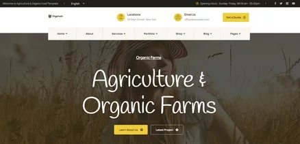 Orgarium - Responsive Agriculture Farming Joomla Template