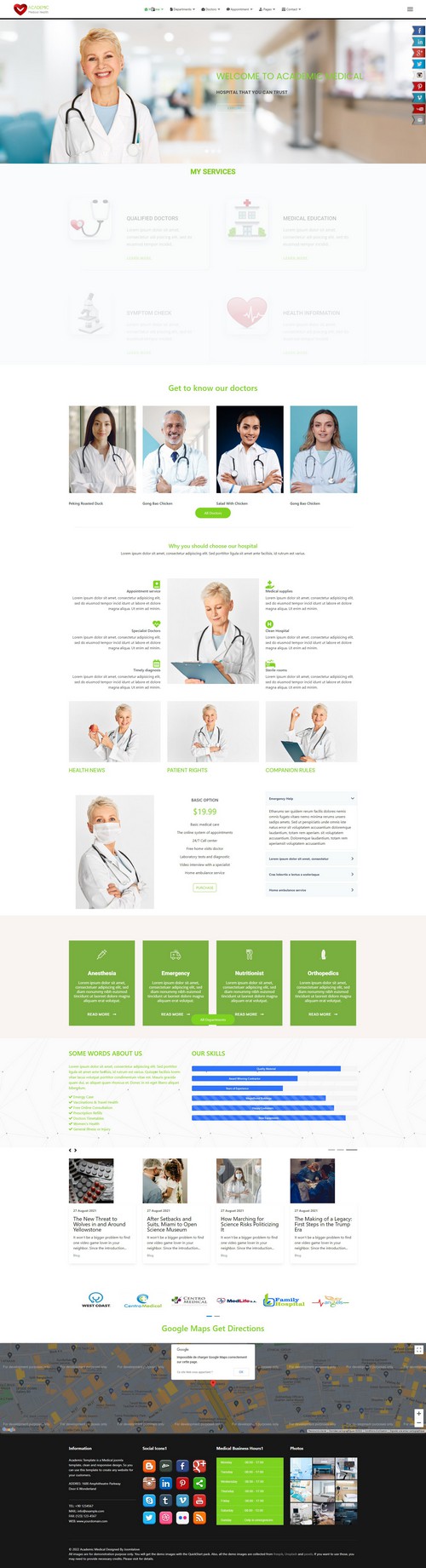Academic - Professional Medical and Health Joomla 4 Template