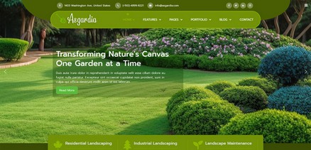 Asgardia - Landscape Design and Gardening Joomla Template