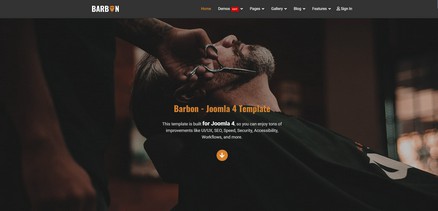Barbon - Responsive Hair Dresser and Barber Joomla Template