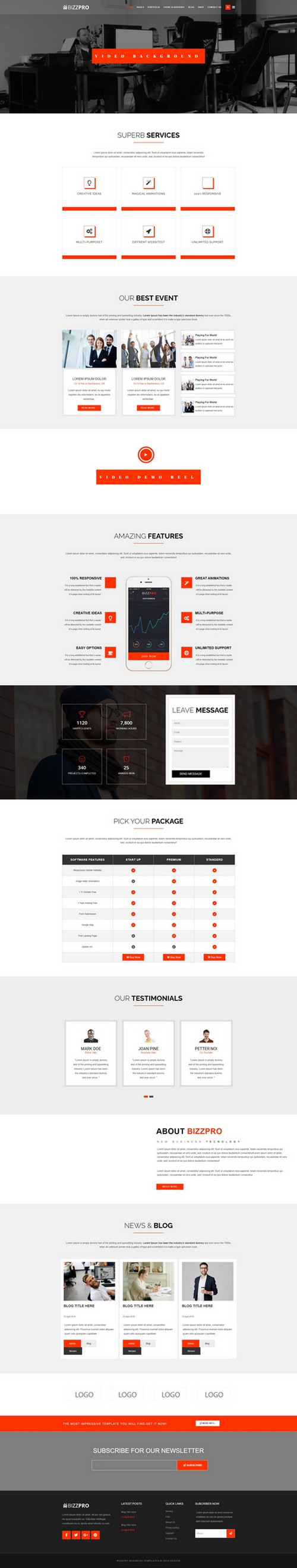 Bizzpro - Multipages Business Joomla Template