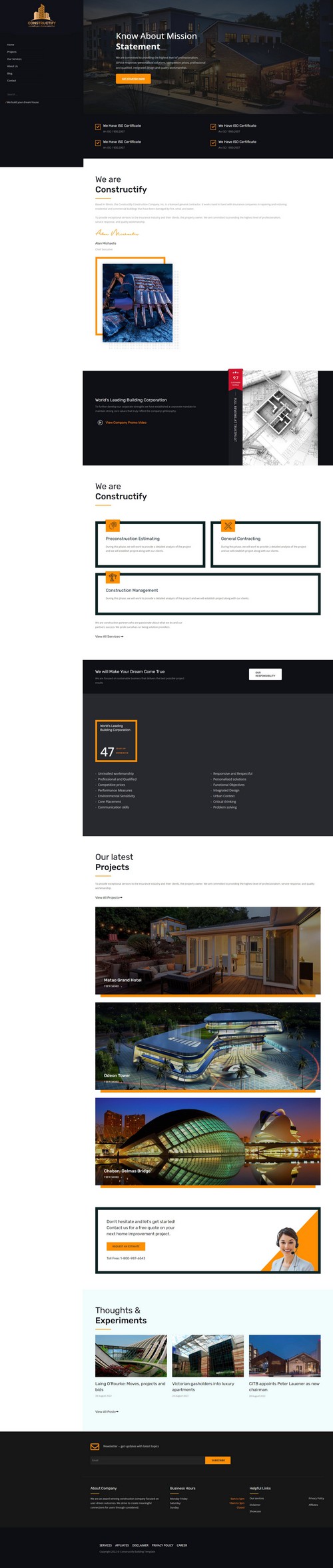 Constructify - Responsive Construction and Building Joomla Template