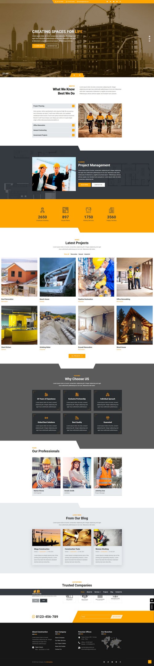 Construction - Joomla Template With Prebuilt Websites