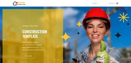Dynamic - Responsive Professional Construction Joomla 4 Template
