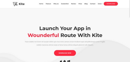 Kite - Responsive One Page Joomla Template