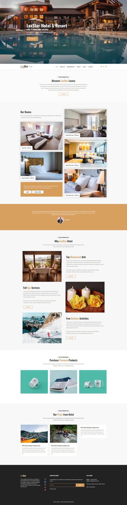 LuxStar - Hotel and Resort Booking Joomla Template
