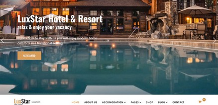 LuxStar - Hotel and Resort Booking Joomla 4 Template