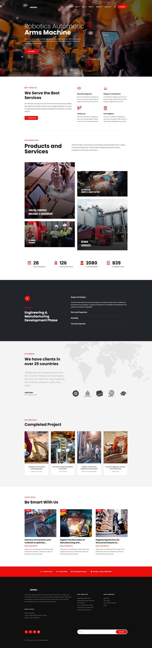 Merres - Industrial and Manufacturing Joomla 4 Template