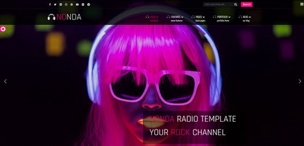 Nonda - Online Music Radio Station Joomla 4 Template