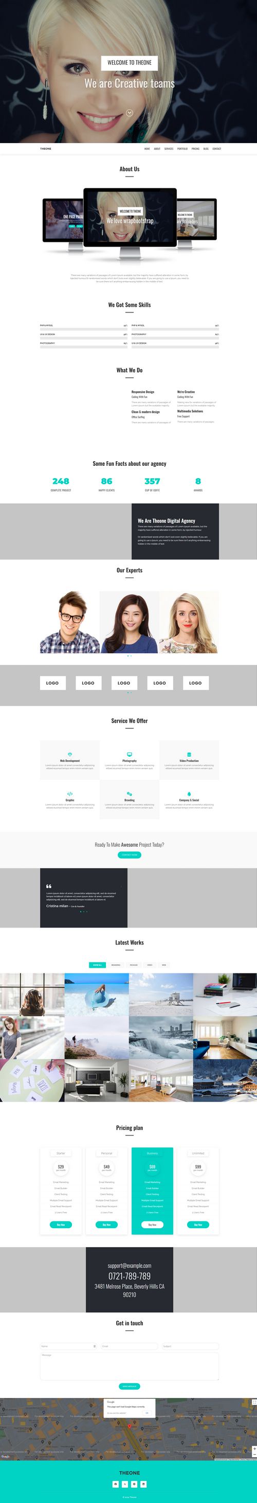 Theone - One Page Parallax Joomla Template