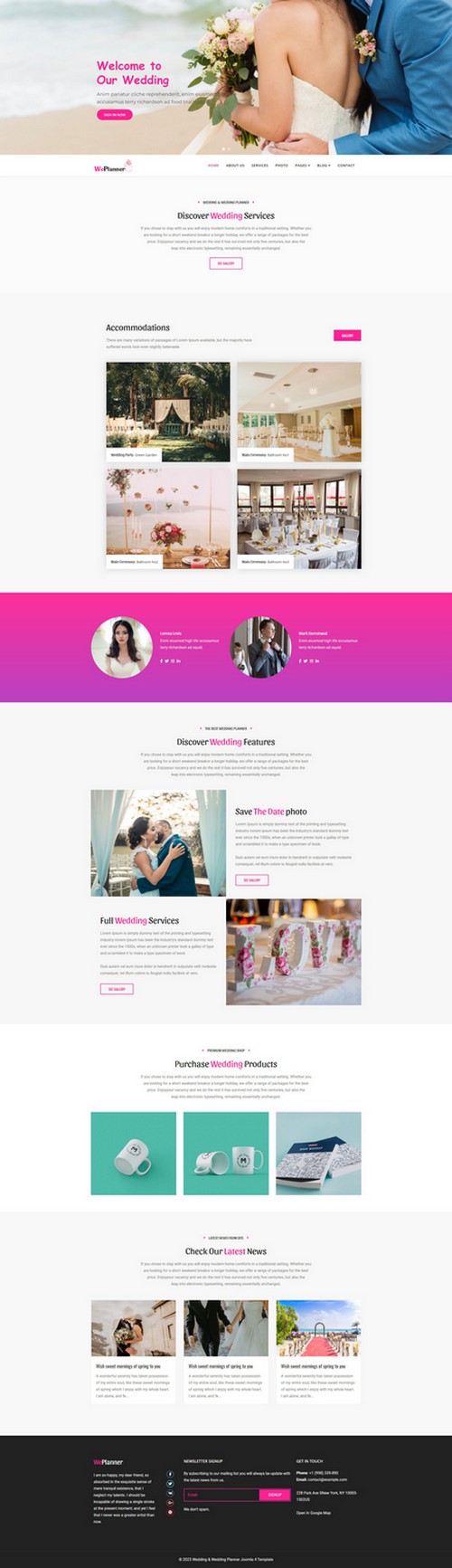 WePlanner - Wedding & Wedding Planner Joomla template