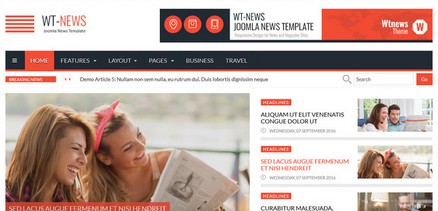 WT-News - News And Magazine Joomla 4 and Joomla 3 Template