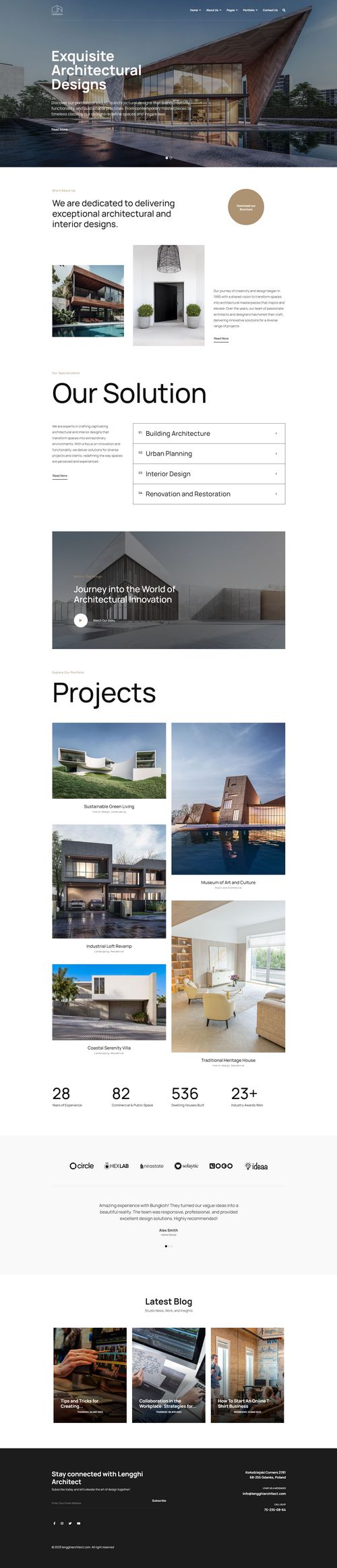 Lengghi - Modern Joomla Template for Architects and Interior Designer