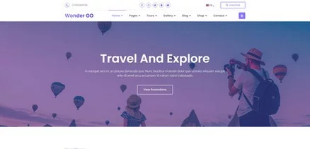 Wonder GO  - Responsive Tour Booking and Travel Joomla Template