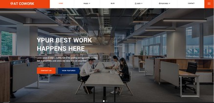 Cowork Onepage - Elegant Coworking Space Website Template