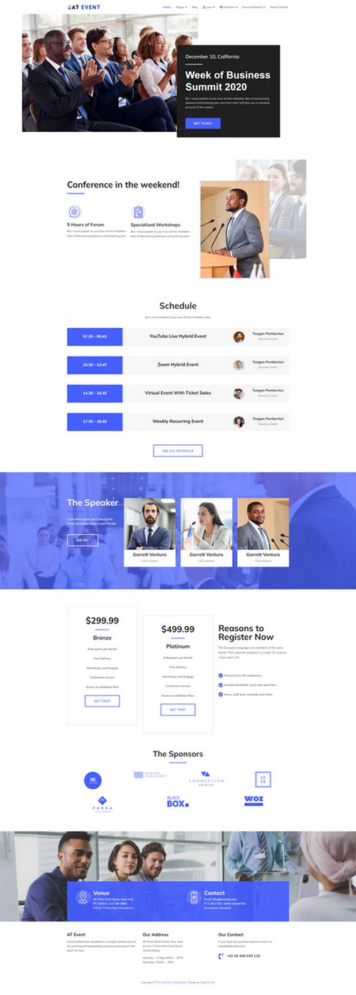 Event - Events and Conferences Joomla 4 Template