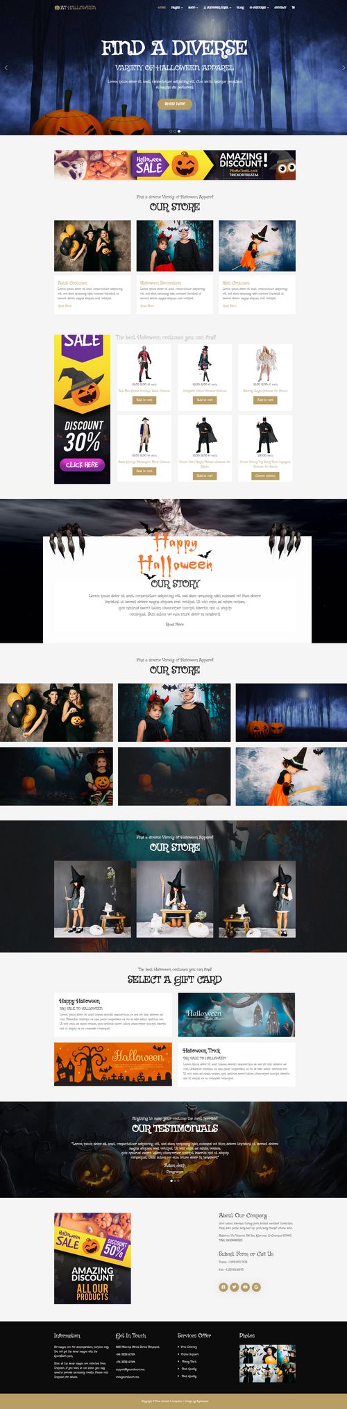 Halloween - Professional Responsive Halloween website template