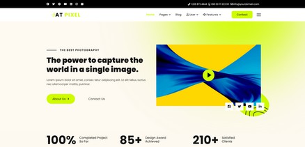 Pixel - Responsive Photography Site Joomla 4 Template