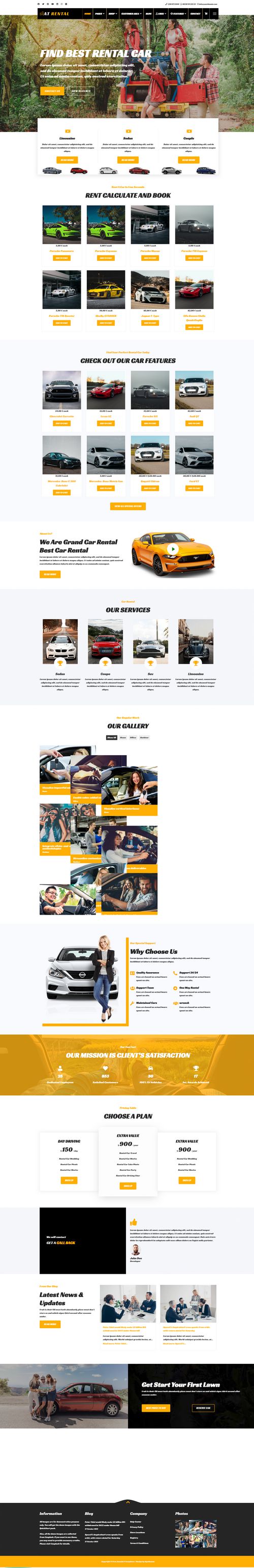 Rental - Responsive Joomla Car Rental Website template