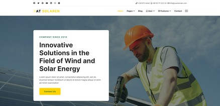 Solaren - Responsive Solar Energy Joomla Template Website