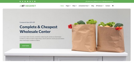 Vegeret - Vegetables and Fruits Store Joomla 4 Template Site