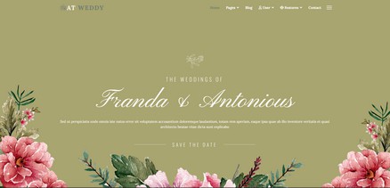 Weddy - Responsive Wedding Planner Joomla 4 Template Website