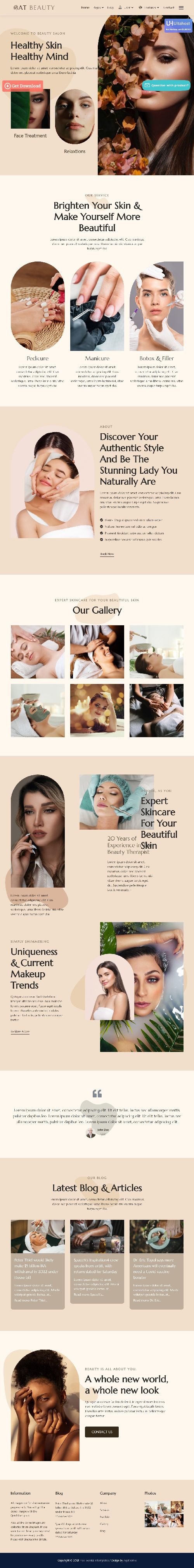 Beauty - Premium Beauty Care Services Joomla Template