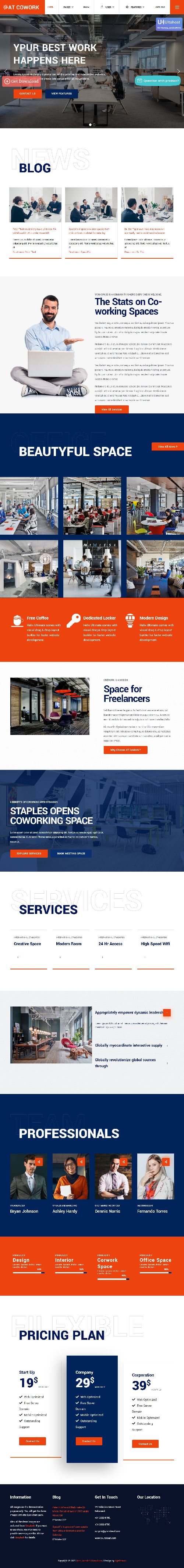 Cowork - Joomla Template for Working Space Providers