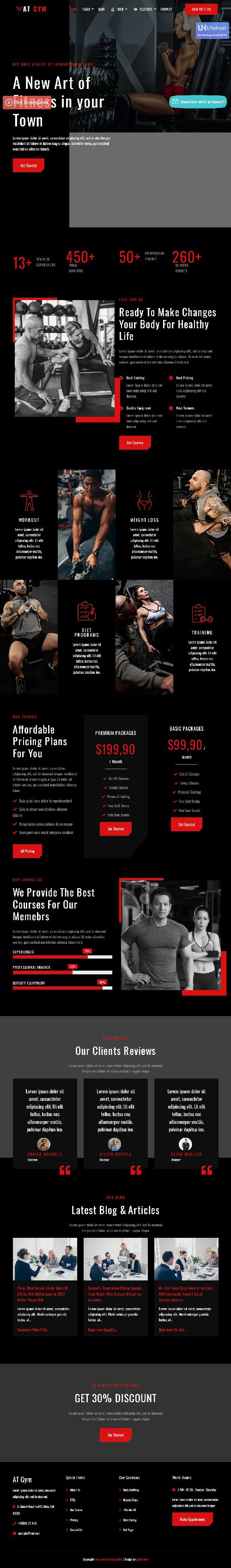 Gym - Responsive Gym or Fitness Centers Joomla 4 Template
