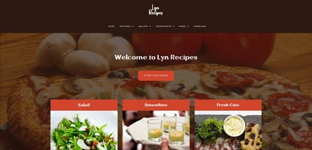 Lyn recipes - Food and Restaurant Joomla 4 Template