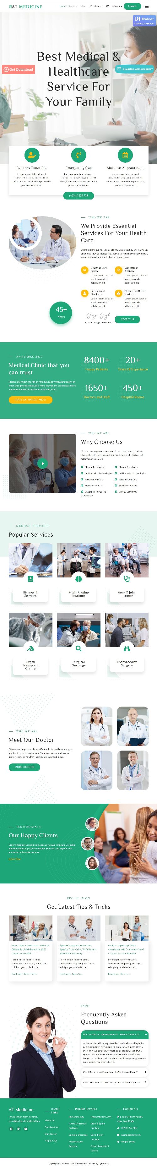 Medicine - Health Care Center, Hospital Joomla template
